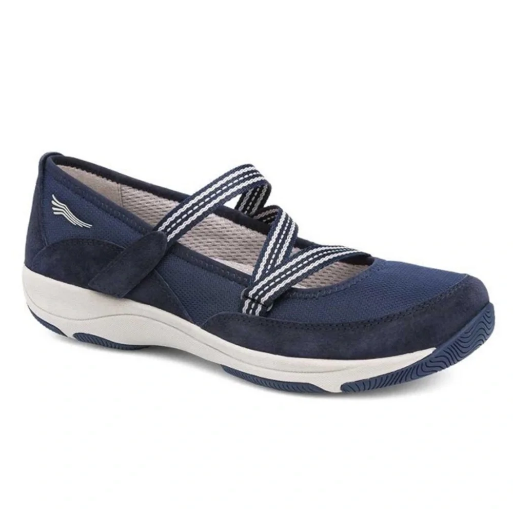 Dansko Women's Hazel Navy Suede Slip On Sneakers Size EU 42